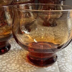 Amber Glass Goblets